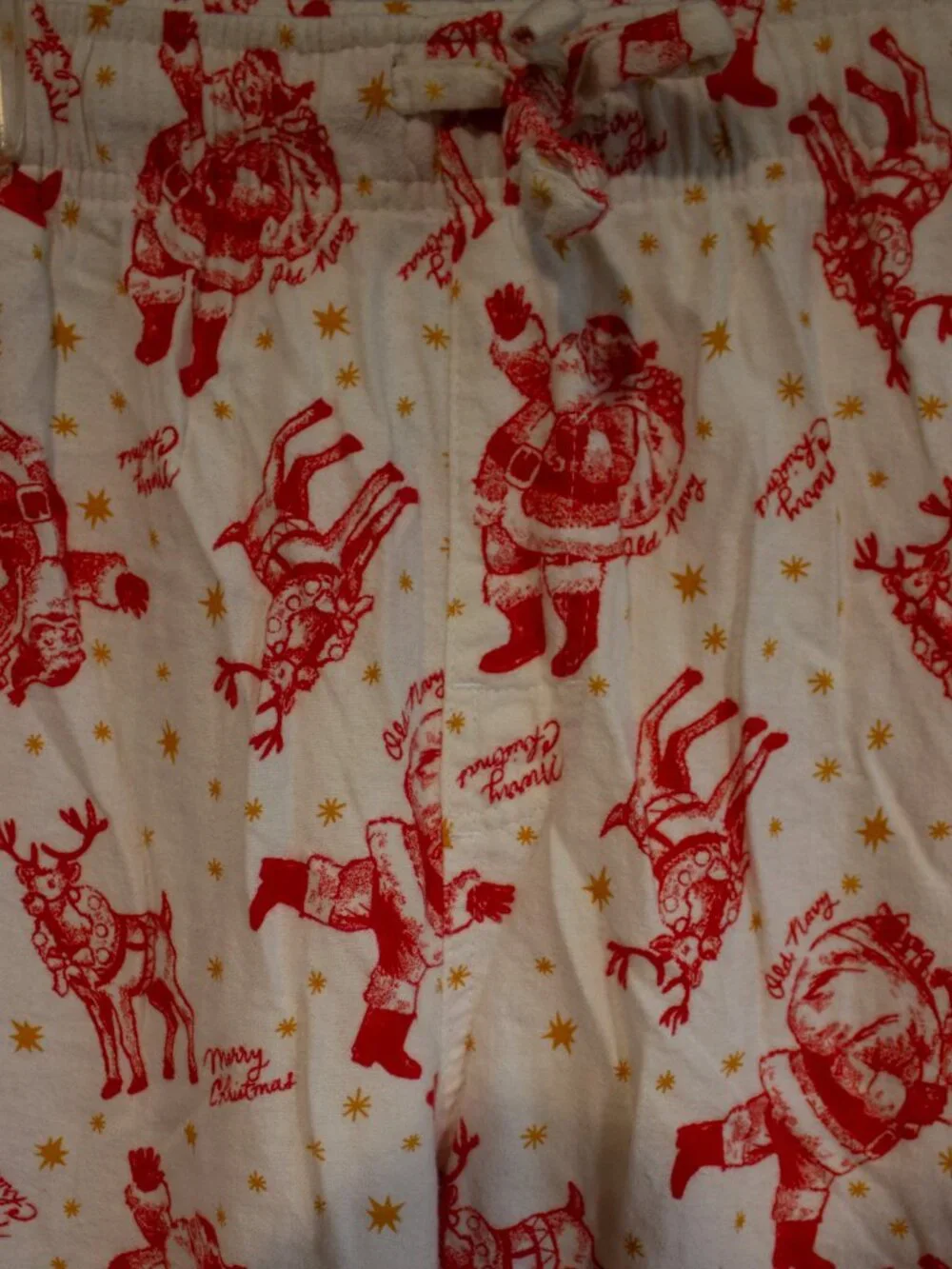 Old Navy Holiday Pajama Pants – XL Tall – Unisex – Santa & Reindeer Print